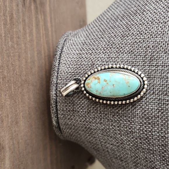 Gorgeous NWOT Native American Navajo Handmade Royston Turquoise Pendant 🩵🎁🤎 - Picture 8 of 11